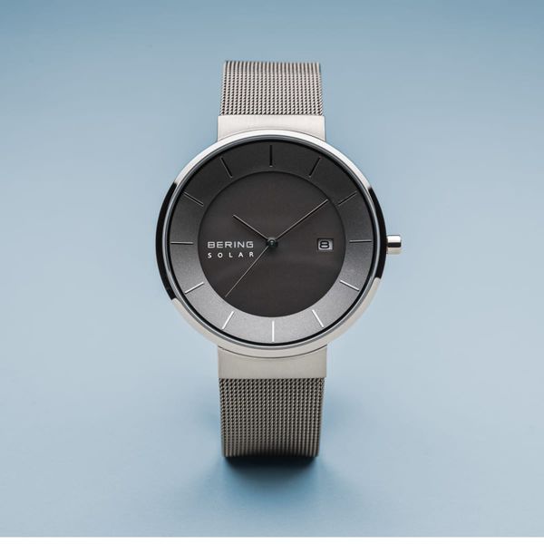 BERING Herren Armbanduhr Solar silber gebürstet 14639-309 NEU