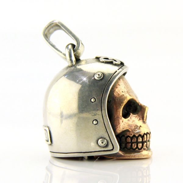 JJJ LA Anhänger Herren "BIKER SKULL BRONCE" 925er Silber Bronze NEU!