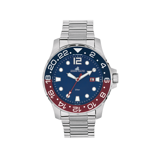 Adora Nautic Herren Armbanduhr Edelstahl AN2209 20 Bar Ø 44 mm NEU