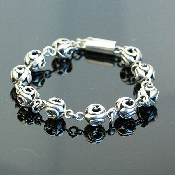 JJJ LA Armband "Fleur de Lys" Kugeln 925er Silber