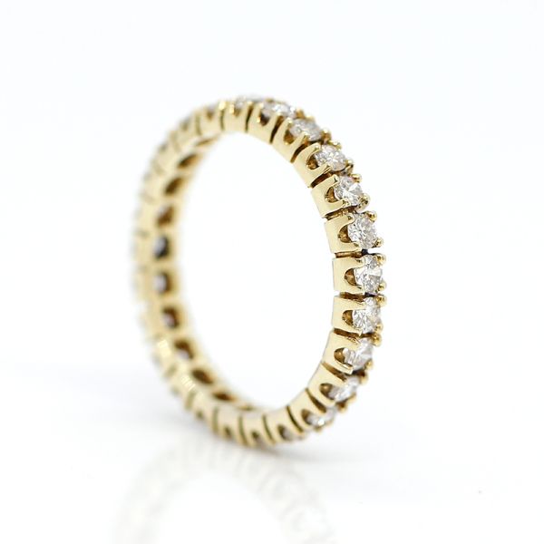 Memoire Ring 585er Gelgold Gr.54 1Ct Diamanten im Brillantschliff (27148)