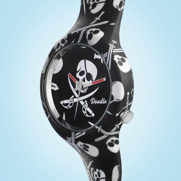 Doodle Uhr BLACK PIRATES SKULLS DOODLE WATCH DOSK002 NEU