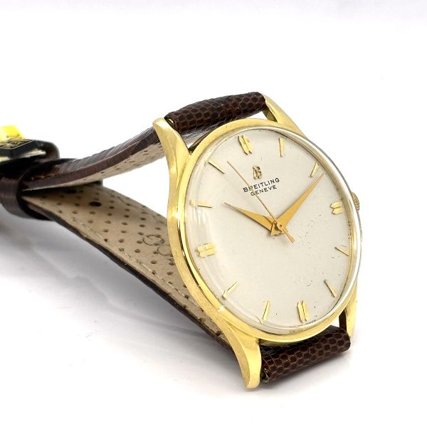 Breitling Vintage 1911 Handaufzug 750er Gelbgold Full Set aus 1969 (27597)