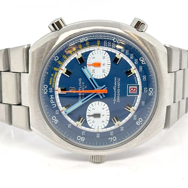 Breitling Vintage TransOcean Chrono Edelstahl Ref. 2119 Caliber-12 Revisioniert (26676)