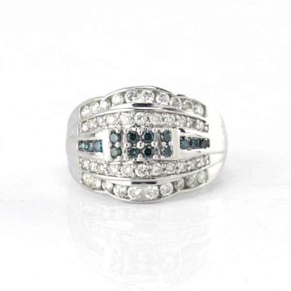 Cocktail Brillant Ring 585er Weißgold 0,86 Ct Diamanten im Brillantschliff GR 54 NEU (6679)