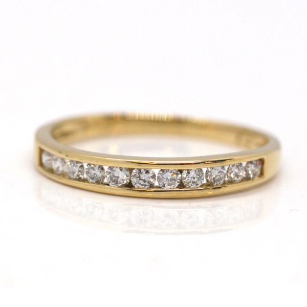 Brillantring 750er Gelbgold Vorsteckring 0,27 Ct Diamanten im Brillantschliff GR 54 (13602)