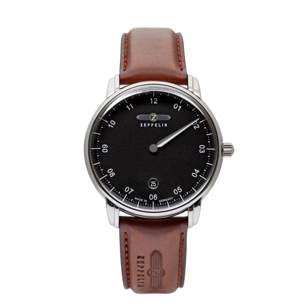 Zeppelin Herren Armbanduhr 8642-2 New Captain's Line Monotimer ETA F06.111 NEU