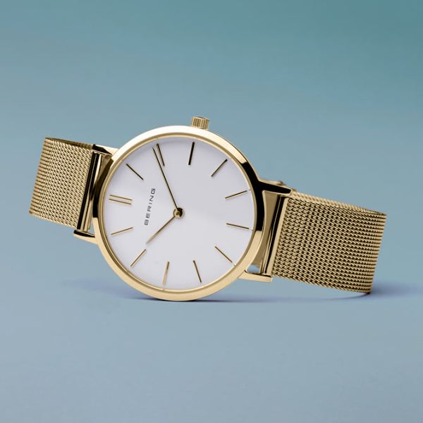 BERING Damen Armbanduhr Classic gold glänzend 14134-331 NEU