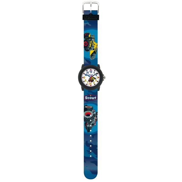 SCOUT Kinder Uhr "CRYSTAL LANDMASCHIENEN" Ø 30 mm Quarz 280305038 NEU
