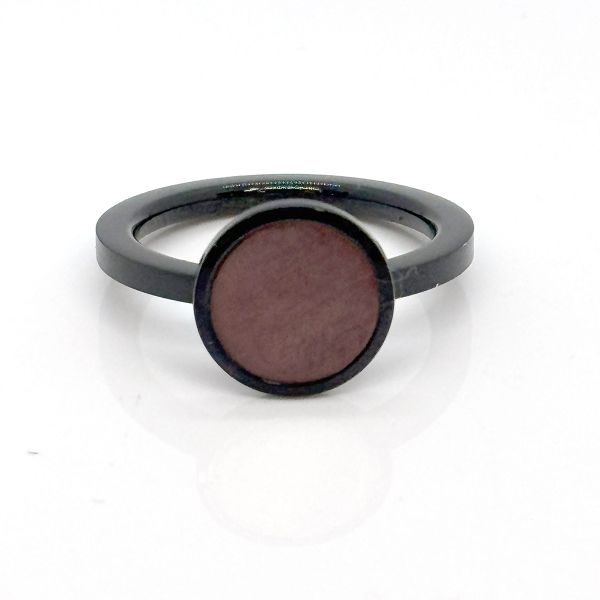 monomania Ring "ORBIS" Edelstahl PVD schwarz braun GR. 58 NEU