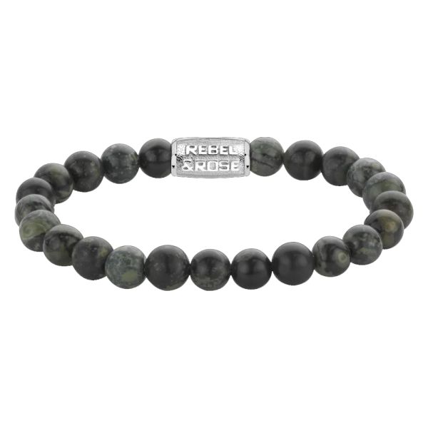 Rebel & Rose Armband "Green Rocks" 8 mm RR-80107-S-L 19 cm NEU