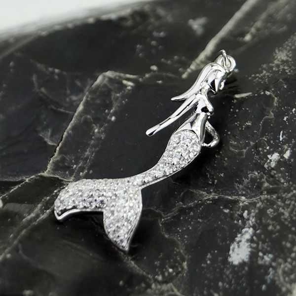 Anhänger "Meerjungfrau" 925er Sterling Silber Cz BP06386 NEU