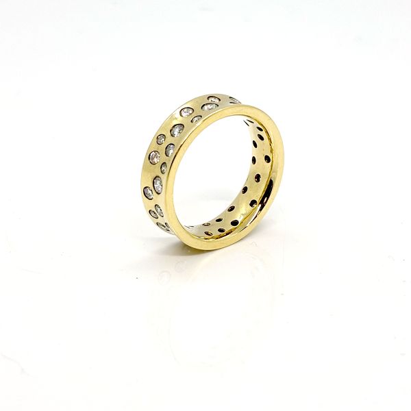 Ring Sternenhimmel 585er Gelbgold ca.1,18 Ct Diamanten im Brillantschliff GR 63 (27791)