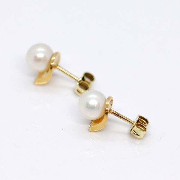 Perlohrstecker 585er Gelbgold und Diamanten (30107)