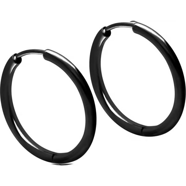 Creolen Chirurgenstahl 316L Schwarz 2 mm Innendurchmesser 16 mm CSO329-SW NEU