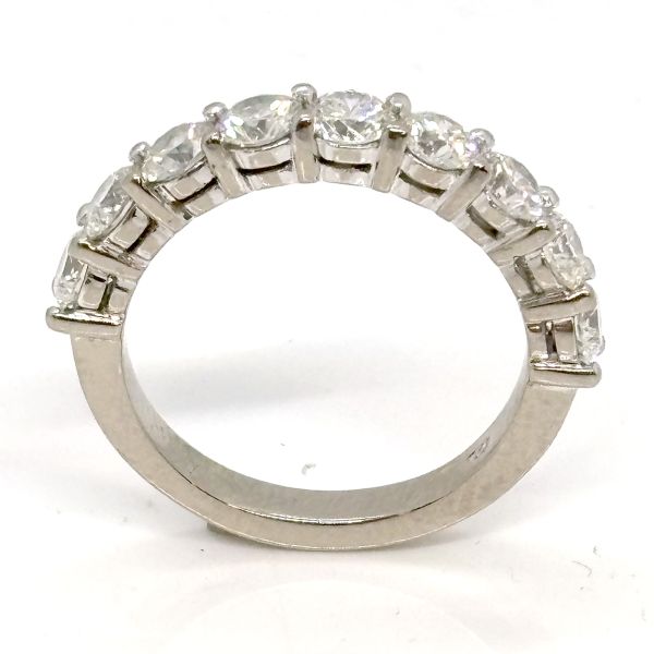 Halbmemoire Ring 750er Weißgold ca. 1,53ct Diamanten im Brillantschliff GR 52 (31569)