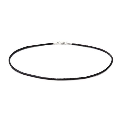 monomania Seidenband Halsband 45 cm schwarz Ø 2mm NEU