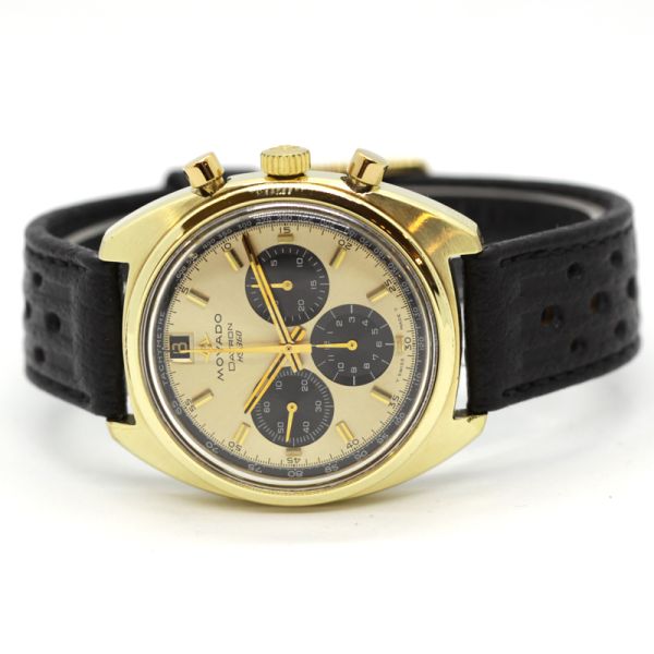 Movado Vintage Chronograph Edelstahl vergoldet (Zenith El Primero) (37526)