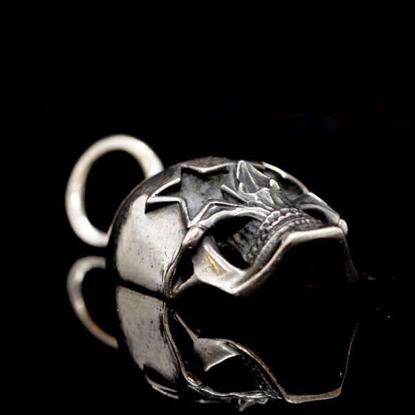 Anhänger "STARSKULL" Totenschädel 925er Silber 23 x 50 mm NEU