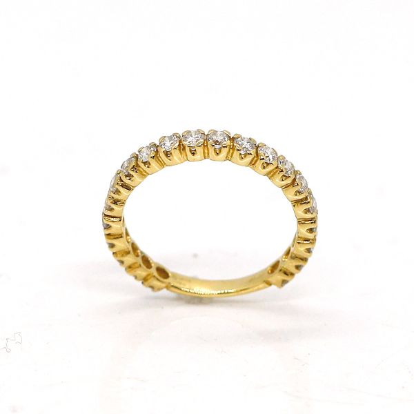 Memoire Diamant Ring 750er Gelbgold GR 55 1,00 ct Diamanten im Brillantschliff (21737)