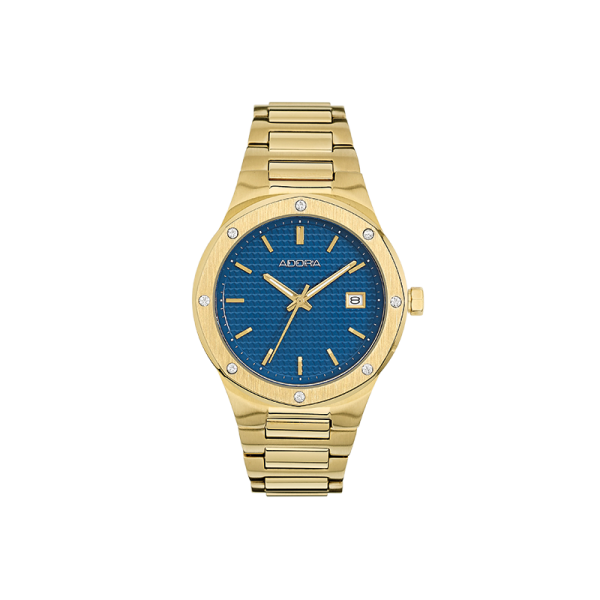 Adora Damen Armbanduhr Edelsthal IP Gold Ø 36 mm AT5422 NEU