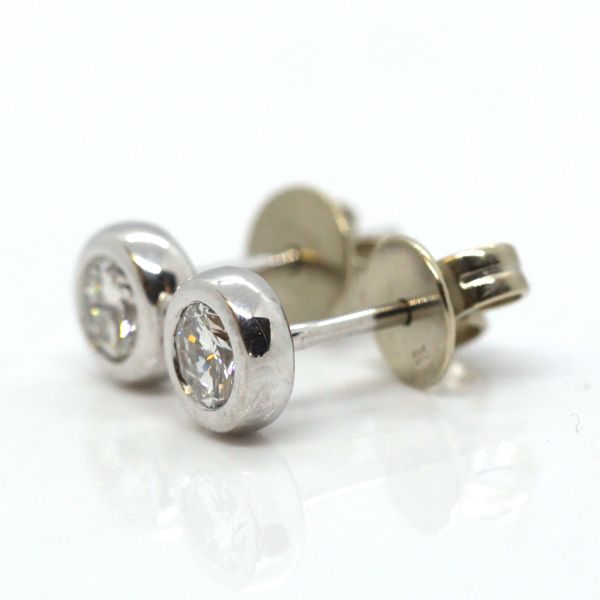 Ohrstecker "SOLITÄR" 585er Weißgold jeweils 0,25 Ct Diamant im Brillantschliff NEU