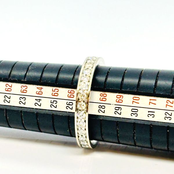 Memoire Ring 585er Weißgold ca.1,55 Ct Diamanten im Brillantschliff GR 67 (28184)