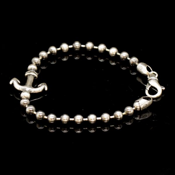 Armband "BALL & CHAIN ANCHOR" 925er Silber 200 mm NEU