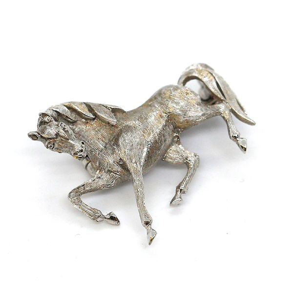 Brosche "Pferd" 750er Weißgold 10 x 12 mm (22833)