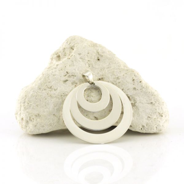 Anhänger "Familie" Ringe 925er Silber rhodiniert Gravurfläche PR8793A NEU