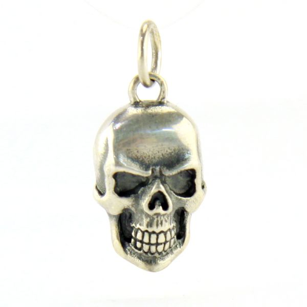 JJJ LA Anhänger "SMALL SILVER SKULL" kleiner Totenschädel in 925er Silber Herren Damen
