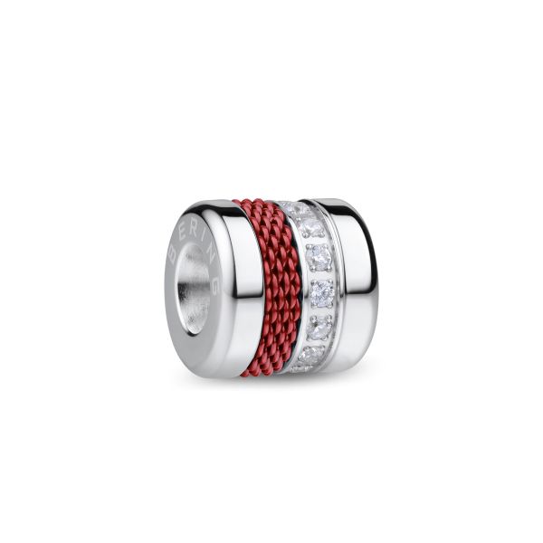 BERING Charm Set Arctic Symphony silber glänzend rot Love-6 NEU