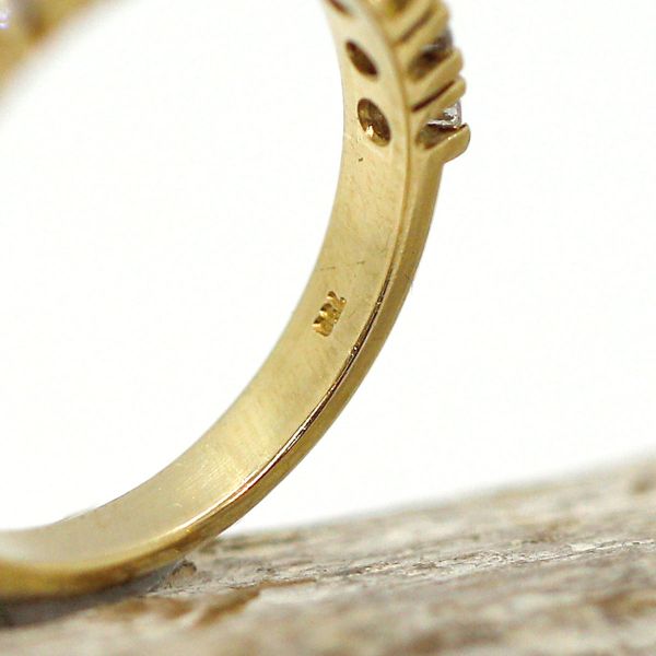 Diamant Ring Habmemoire 750er Gelbgold GR 57 ca. 0,77 Ct Diamanten im Brillantschliff (26128)