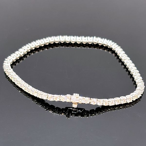 Tennisarmband 750er Weißgold 66 Diamanten im Brillantschliff ca. 3,22 Ct 16,5 cm (34561)