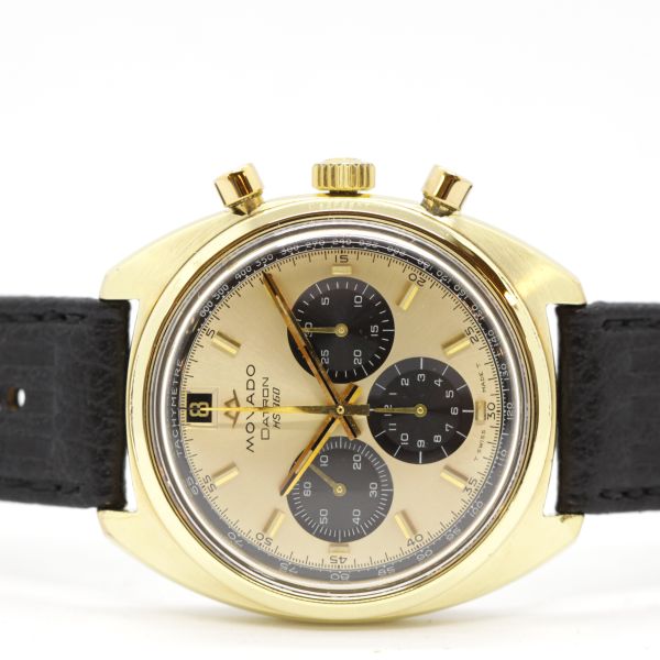 Movado Vintage Chronograph Edelstahl vergoldet (Zenith El Primero) (37526)