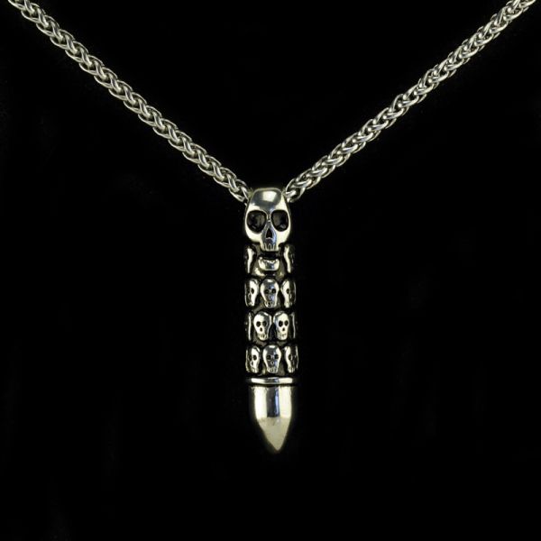 Haemmer Halskette Anhänger Skullbullet "Memory" Edelstahl Patrone NEU