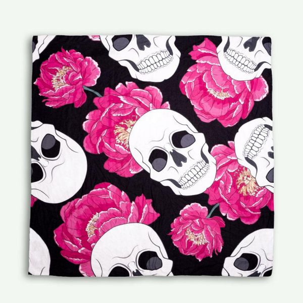 Doodle Scarf Schal "FLOWER SKULLS" DOFO007 Austellungsstück NEU