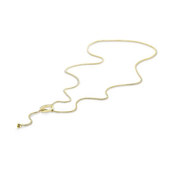 melano Halskette "Twisted Circle" Edelstahl Gold TN03GD16000 variable Länge bis 60 cm NEU
