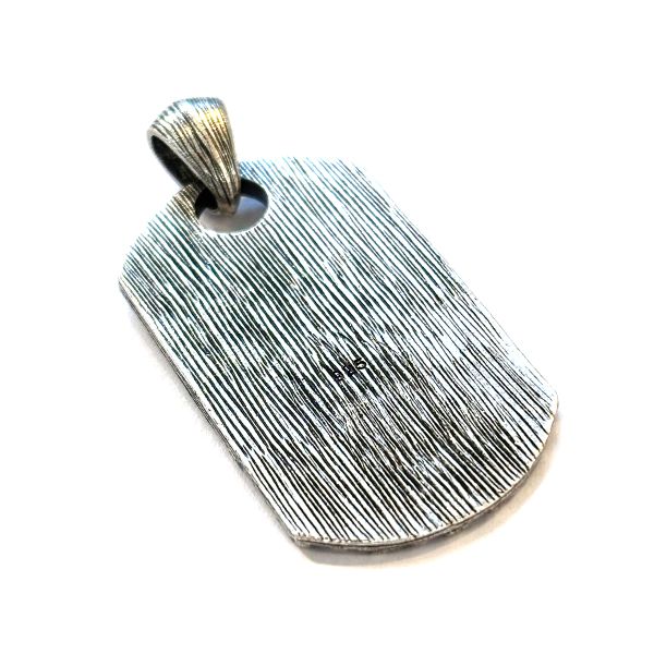 Anhänger DOG TAG 925er Silber rhodiniert S-00374A NEU