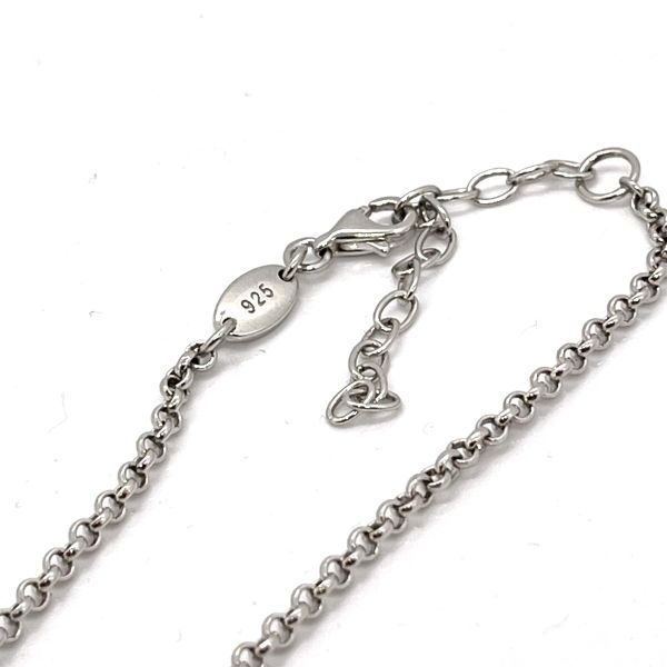 Fossil Schmuckset Halkette Rundanker + Ohrhänger 925er Silber 42 cm + 5 cm