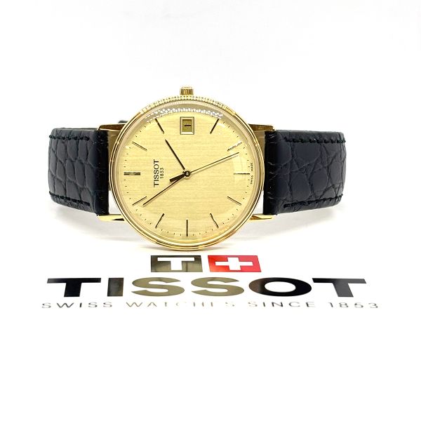 TISSOT Goldrun Herren Armbanduhr Quarz 18 Kt Gold Ø 33,7 mm Ref. T71.3.401.21 (32749)