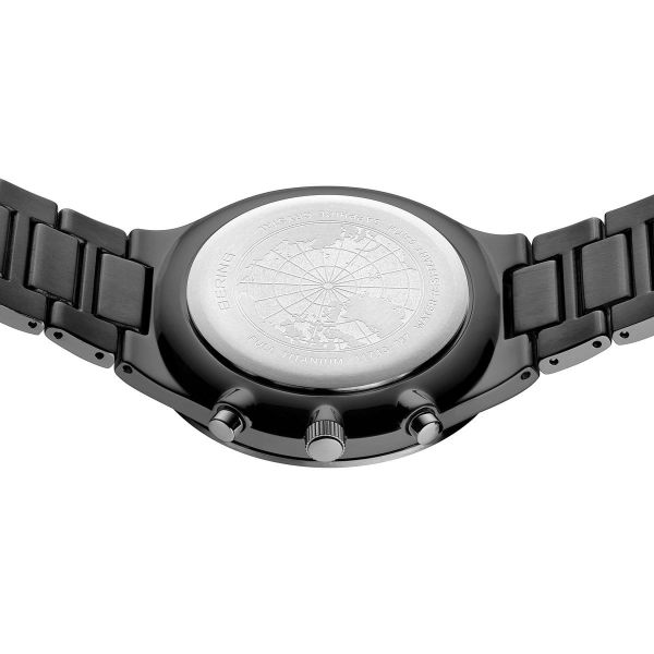 BERING Herren Armbanduhr Chrono schwarz gebürstet 11743-727 NEU