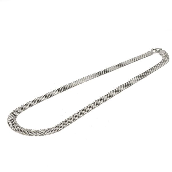 Panzer Collier 925er Silber rhodiniert 45 cm 7,6 mm NEU