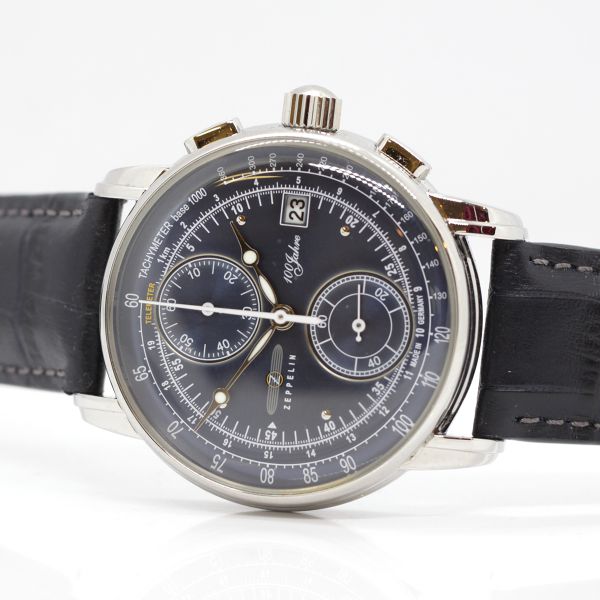 Zeppelin Herren Armbanduhr 8670-3 100 Jahre Zeppelin Edelstahl Citizen-Miyota 6S11 NEU