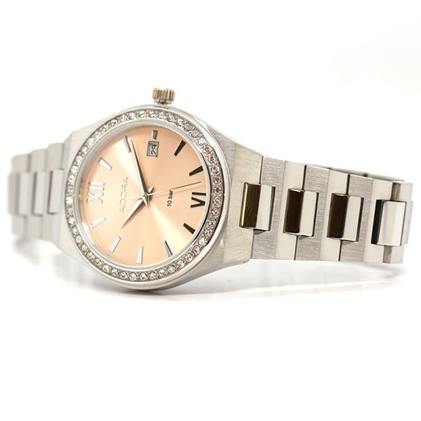 Adora Damen Armbanduhr Edelstahl Zirkonia Ø 36 mm AT5494 NEU