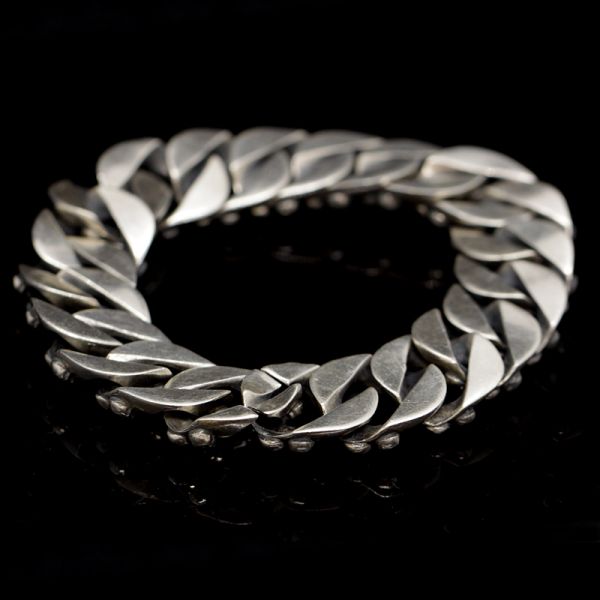 Armband Panzerarmband "SKULLS" 925er Silber versteckte Schließe 18 x 220 mm NEU