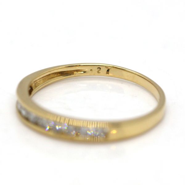 Brillantring 750er Gelbgold Vorsteckring 0,27 Ct Diamanten im Brillantschliff GR 54 (13602)
