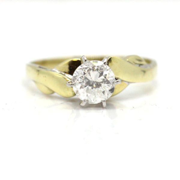 Solitär Diamant Ring 585er Gelbgold ca. 1,00 Ct Diamant im Brillantschliff Pi3 GR 56 (10840)