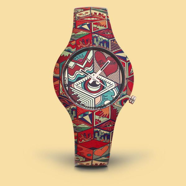 Doodle Damen Uhr ART PATCHWORK DOODLE WATCH DO35016 NEU