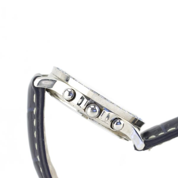 MC Damen Chronograph Damen Armbanduhr Edelstahl blaue Zirkonia (P13)